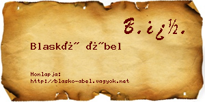 Blaskó Ábel névjegykártya
